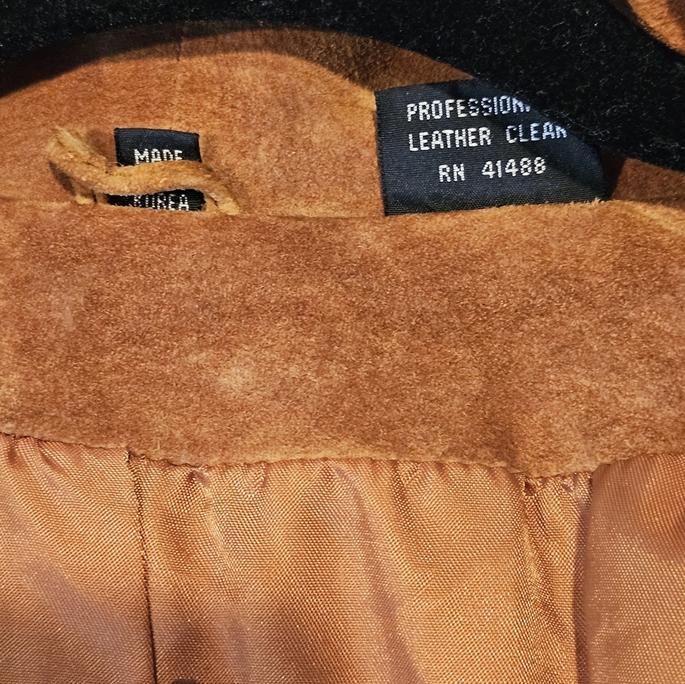 Vintage Toffs Suede Leather Jacket, Sz. M - Picture 9 of 11